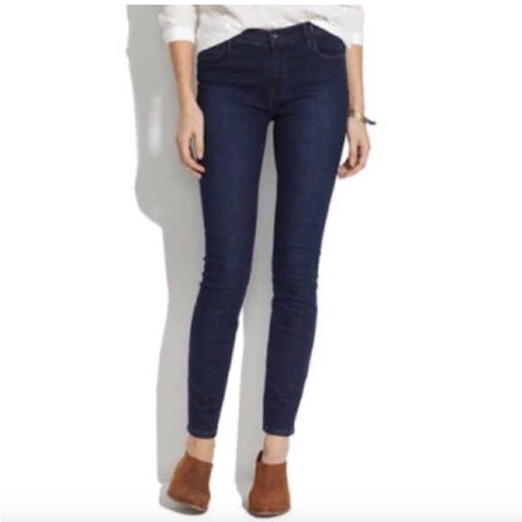 Madewell Denim - Madewell Dark Wash 9” Mid Rise Skinny Jeans Size 27